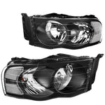 2002-2005 Dodge Ram 1500 2500 Black Housing Clear Euro Crystal Headlights DNA MOTORING