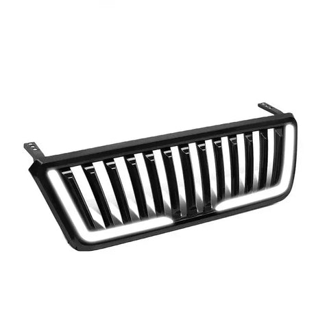 2004-2008 Ford F150 Badgeless Fence Front Bumper Grille W/Led Light Tube Bar DNA MOTORING