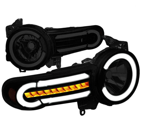 2007-2014 Fj Cruiser Led Drl+Sequential Chasing Turn Signal Headlight Lamp DNA MOTORING