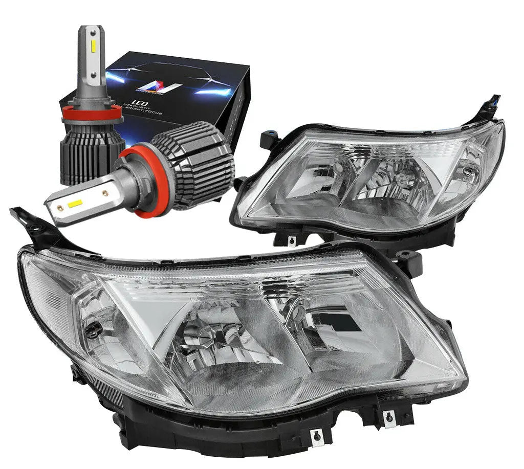 2009-2013 Subaru Forester Oe Headlight W/Led Kit+Cooling Fan