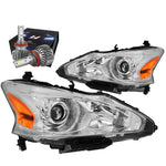2011-2014 Dodge Charger Pair Led Drl Projector Headlight Lamps Black/Amber DNA MOTORING