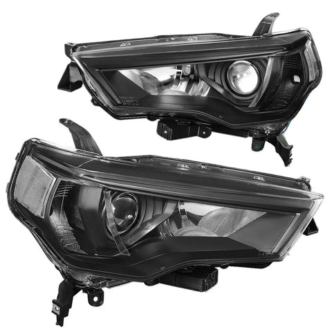 2014-2020 Toyota 4Runner Black/Clear Side Projector Headlight Head Lamps DNA MOTORING