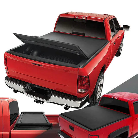 2015-2019 Ford F150 8' Adjustable Tri-Fold Soft Top Trunk Bed Tonneau Cover DNA MOTORING