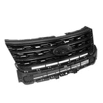 2016-2017 Ford Explorer Glossy Black Factory Style Front Bumper Grill Grille DNA MOTORING