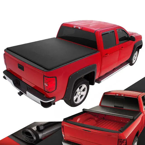 2016-2018 Toyota Tacoma 6 Ft Short Bed Truck Soft Top Roll-Up Tonneau Cover DNA MOTORING