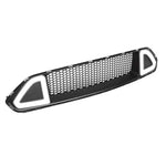 2018-2020 Ford Mustang Black Honeycomb Triangle Led Drl Front Hood Grille DNA MOTORING