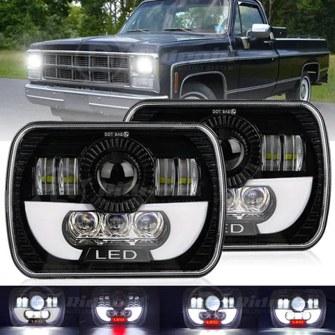 2X 240W H6054 5X7 7X6" Hi-Lo Led Headlight For Chevy C10 C20 C30 Toyota Pickup EB-DRP