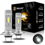 2X Fanless H7 Led Headlight Bulb Kit High Low Beam 6500K Super White 20000Lm EB-DRP