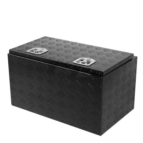 30"X 18"X 16"Black Aluminum Pickup Truck Trunk Bed Camper Tool Box Storage+Lock DNA MOTORING