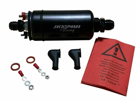 380LPH Fuel Pump External Inline For Bosch 044 AEM Check Valve 10AN 8AN 1000HP JackSpania Racing