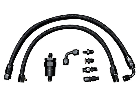 H Series Tucked Fuel Line Kit For Honda Acura Feed Return Line H22 H23 Civic Si JackSpania Racing