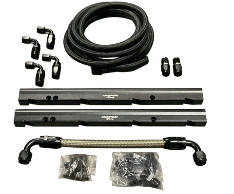 LS OE Fuel Feed Return Rail Kit GM Stock Intake Manifold LS1 LS2 LS6 V8 EFI AN8 JackSpania Racing