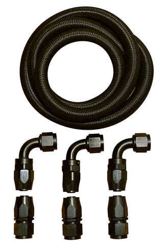 10AN 5/8" Fuel line Hose Fitting Kit Braided Nylon Stainless Steel Oil Gas 10FT JackSpania Racing