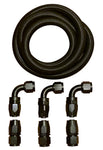 8AN 5/8" Fuel line Hose Fitting Kit Braided Nylon Stainless Steel Oil Gas 10FT JackSpania Racing