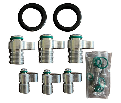 B Series AC Fittings Adapters Line Air Conditioning Civic Si EK EG Honda Acura JackSpania Racing