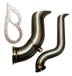 H Series Tear Drop Hood Exit Up Pipe Dump Tube Top Mount Turbo Manifold Guard US JackSpania Racing