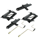 4 Pcs 24" 5000Lb Rv Scissor Leveling Jacks Trailer Stabilizer With 2 Handles BLACKHORSERACING