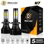 4Sides H7 Led Headlight Bulb Kit High Low Beam Fog 6000K Bright White High Power EB-DRP