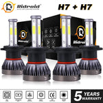 4X 4Side H7 + H7 High Low Beam Headlight Bulbs Kit For Mercedes-Benz E320 E350 EB-DRP