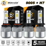 4X 9005 H7 Led Headlight Bulb Hi-Lo Combo Kit For Mitsubishi Outlander 2015-2018 EB-DRP