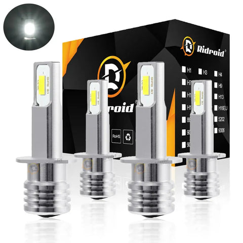 4X H1 Led Headlight High Low Beam Kit Fog Driving Bulbs 6000K Super Bright White EB-DRP