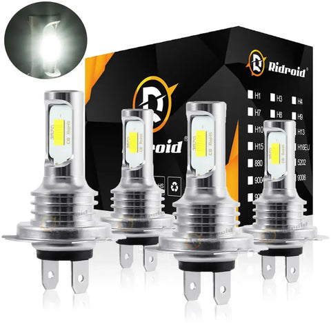 4X H7 Super White Csp Led Headlight Fog Drl Bulbs Kit High Low Beam 6000K White EB-DRP