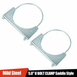 5" U-Bolt Uclamp Muffler Saddle Exhaust Clamp 2PC F1 Racing