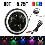 5.75" 5-3/4" Rgb Round Led Headlight Drl Projector Beam For Bmw Base 1969-1988 EB-DRP