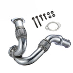 Exhaust Up-Pipe Y-Pipe for Ford 2003-2007 6.0L Powerstroke Diesel F250 F350 F450 Heavy Duty Polished | SPELAB