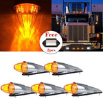 5x 17 LED yellow Cab Marker Light Truck Peterbilt + Licence Plate Light ECCPP