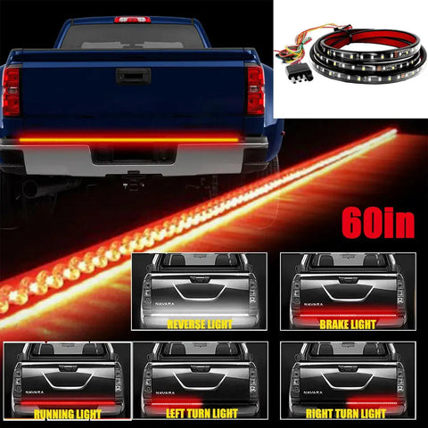 60" Led Strip Tailgate Light Bar Reverse Brake Signal For Chevy Ford Dodge Truck EB-DRP