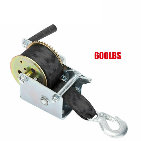 600Lbs Hand Winch Hand Winch Crank Gear Winch Heavy Duty Atv Trailer Boat New BLACKHORSERACING