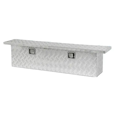 63"X 12"X 16"Chrome Aluminum Pickup Truck Trunk Bed Camper Tool Box Storage+Lock DNA MOTORING
