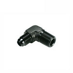 '-6An Flare 90 Degree 3/8 Npt Fitting Male Union Black BLACKHORSERACING