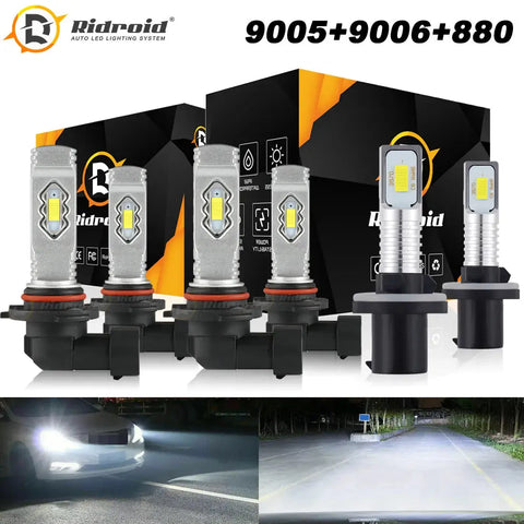 6X Led Headlight High Low Beam & Fog Lights Bulbs Kit For Chevy Tahoe 1999-2006 EB-DRP