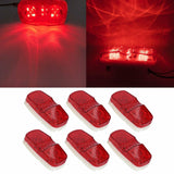 6X Red 10 Diodes LED Trailer Marker Light Double Bullseye Clearance Lamps F1 RACING