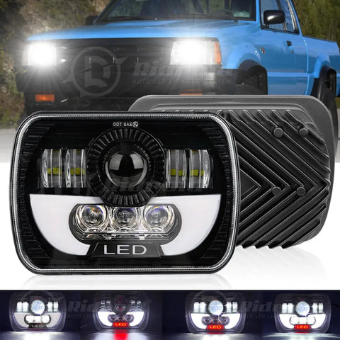 7X6 5X7 Inch Led Headlight Drl Hi/Lo Beam For Mazda 626 B2200 B2600 Pickup Truck EB-DRP