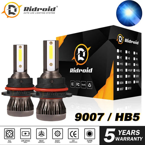 8000K Ice Blue Hb5 9007 Led Headlights 28000Lm Led Lights Bulbs Kit Hi-Low Beam EB-DRP