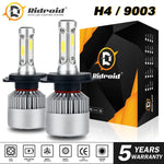 8000Lm 80W H4 Cob Hi/Lo Led Motorcycle Moto Headlight Bulb Lamp White 6000K 12V EB-DRP