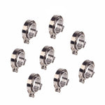 8Pcs 2.5’’/ 63Mm Stainless V-Band Clamp+Flange Turbo Pipe Wastegate Exhaust BLACKHORSERACING
