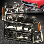 94-00 Chevy C10 C/K Pickup Smoked Housing Amber Corner Headlight Bumper Lamp Speed Daddy