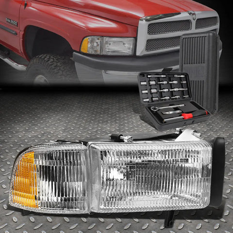 94-02 Dodge Ram Truck 1500 2500 3500 Passenger Side Headlight Lamps+Tool Set Speed Daddy