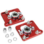 94-04 Mustang Red Front +/- 2.5 Adjust Camber Caster Plates Alignment Kit DNA MOTORING