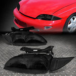 95-99 Chevy Cavalier Smoked Housing Clear Corner Headlight Replacement Lamps Speed Daddy