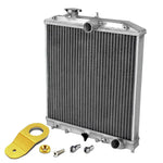 96-00 CIVIC EJ D16/B16 AT 2-ROW FULL ALUMINUM RACING RADIATOR+GOLD BRACKET DNA MOTORING