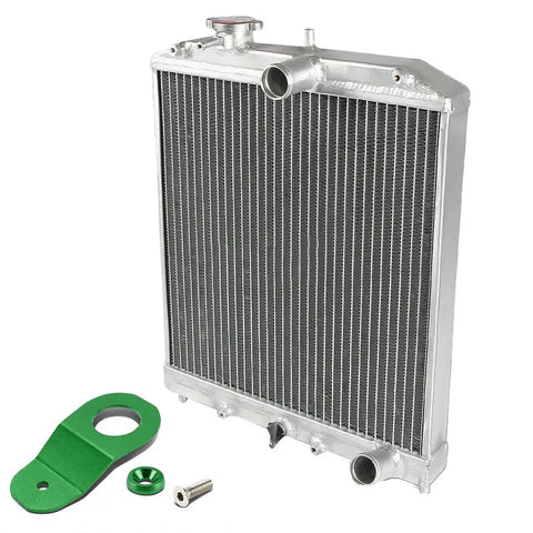 96-00 CIVIC EJ D16/B16 MT 2-ROW FULL ALUMINUM RACING RADIATOR+GREEN BRACKET DNA MOTORING