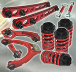 96-00 Civic Lx Ex Si Ek Red Front Upper & Rear Camber Suspension Control Arm Set AJP DIST