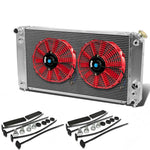 96-05 S10 BLAZER JIMMY 4.3 3-ROW TRI CORE FULL ALUMINUM RADIATOR+12"RED FAN DNA MOTORING