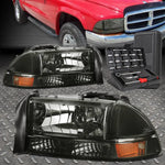 97-04 Dodge Dakota Durango Smoked Amber Side Headlight Bumper Lamp+Tool Set Speed Daddy