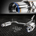 98-02 Accord 3.0L Dual 4.5"Burnt Tip Muffler S.Steel Racing Catback Exhaust Speed Daddy